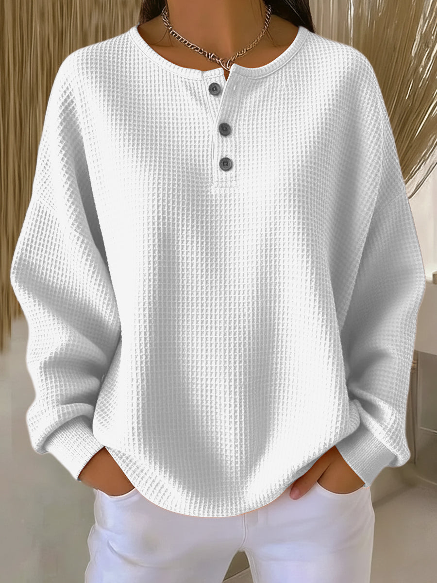 Suze - Casual Round Neck Sweatshirt