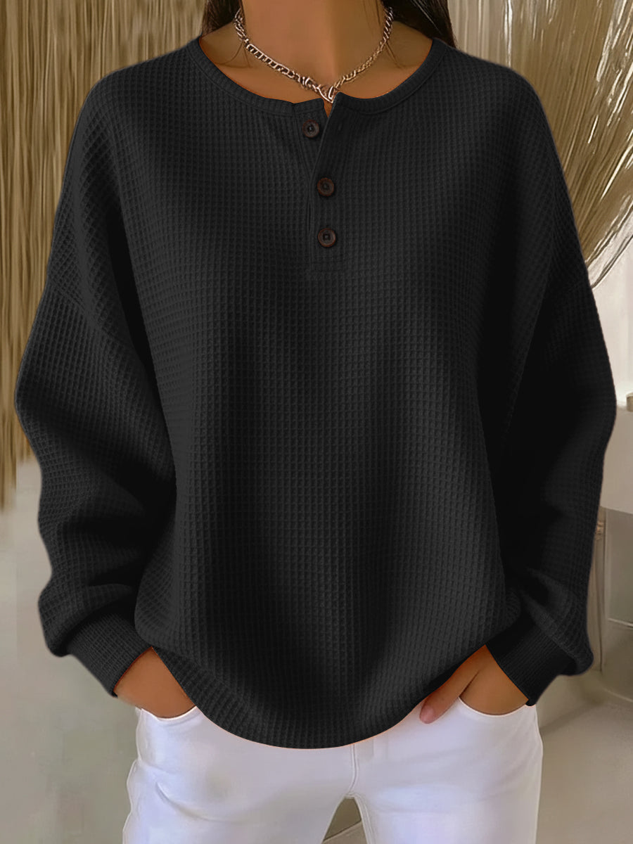 Suze - Casual Round Neck Sweatshirt