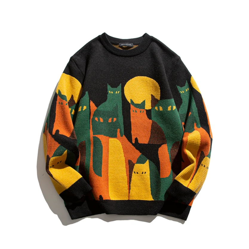 Zaya | Moonlit Cat Sweater