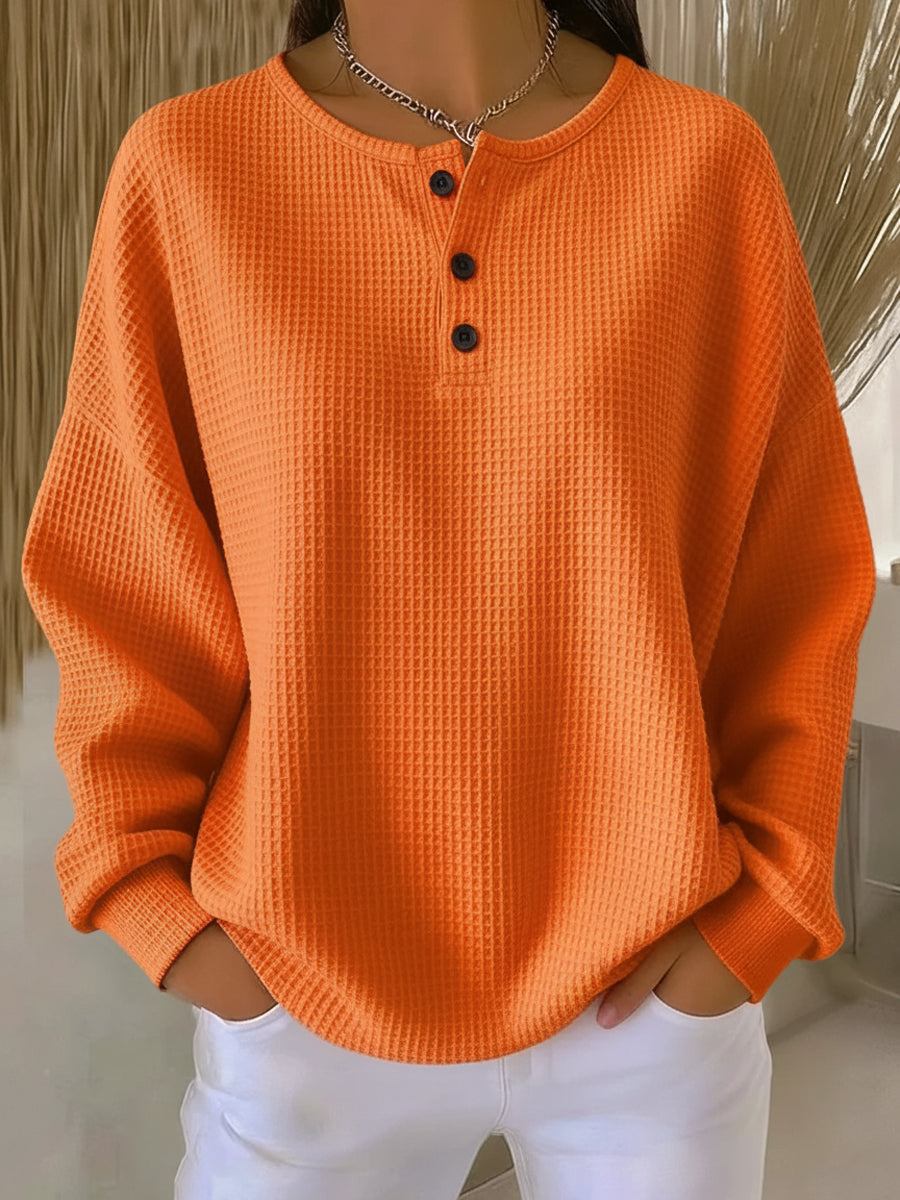 Suze - Casual Round Neck Sweatshirt