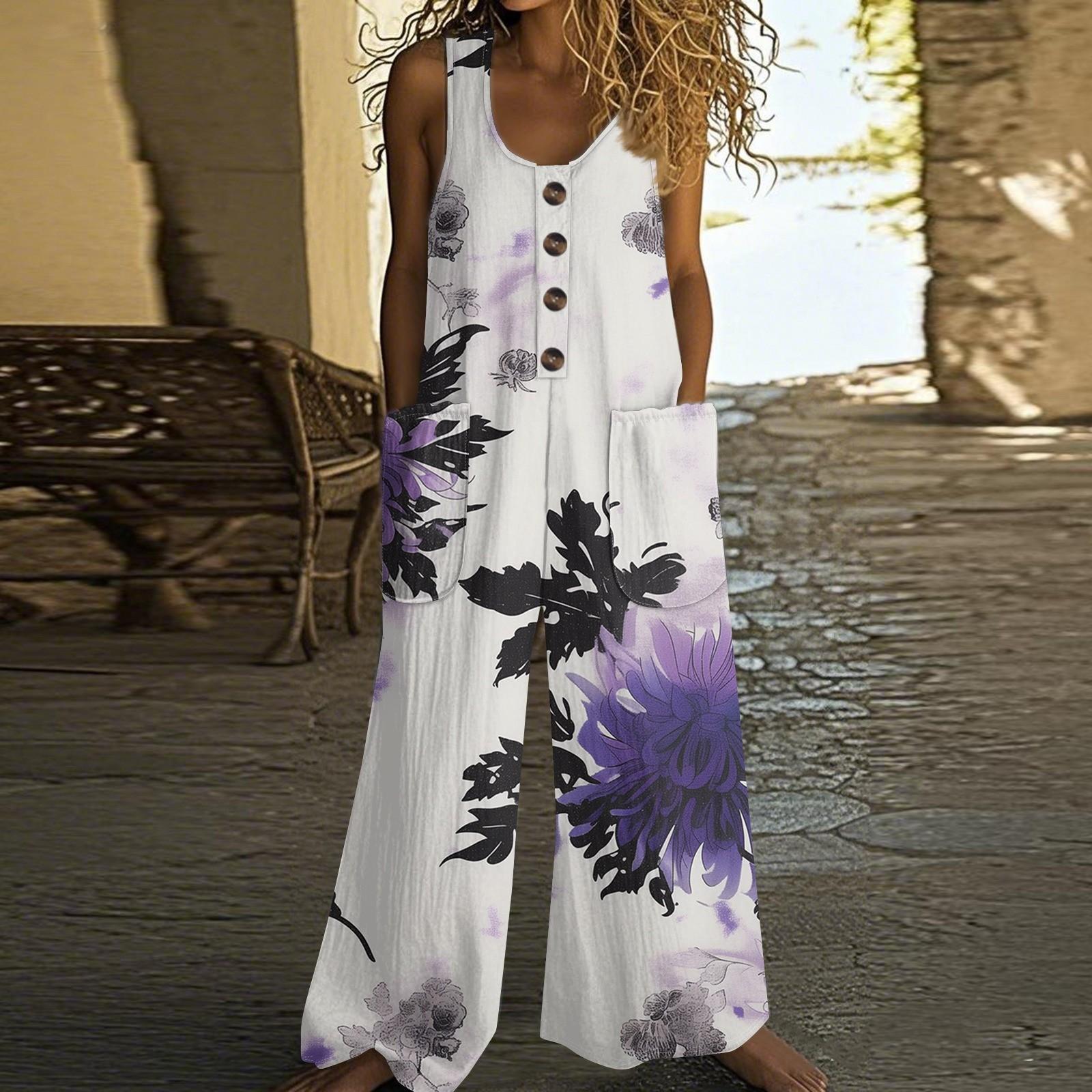 Grace | Violet Bloom Jumpsuit